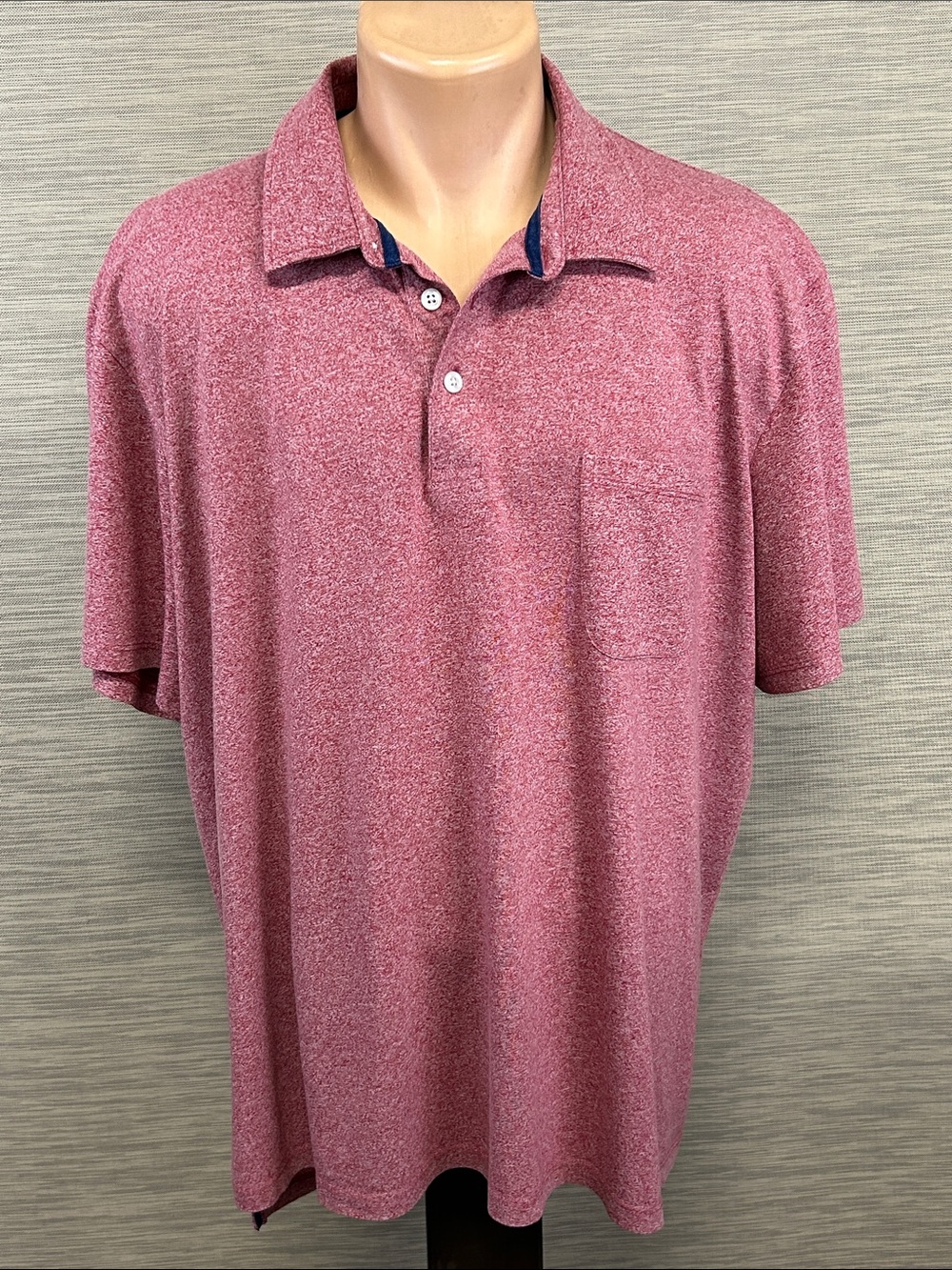 Orvis Heathered Maroon Short Sleeve Polo.  XXL